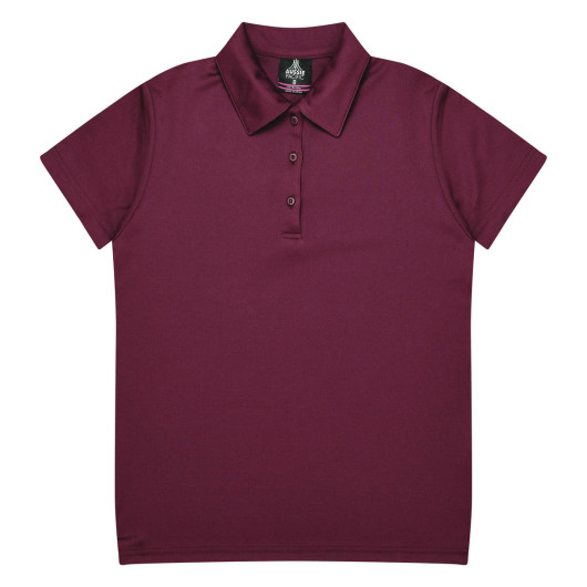 Hawksburn Womens Polos Maroon